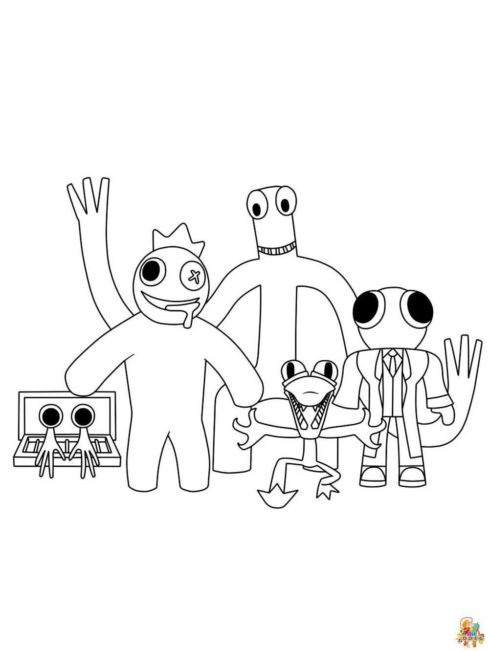 Free Rainbow Friends Coloring Pages for Kids: Let Their Imagination